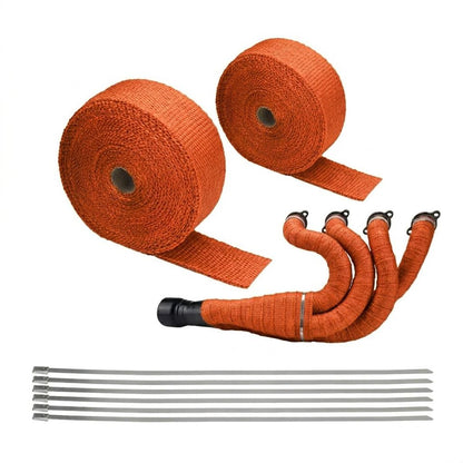 Bande Thermique Échappement Haute Qualité Beige 5m 1000°C + 3 Attaches Inox