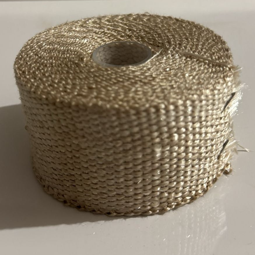 Bande Thermique Échappement Haute Qualité Beige 5m 1000°C + 3 Attaches Inox